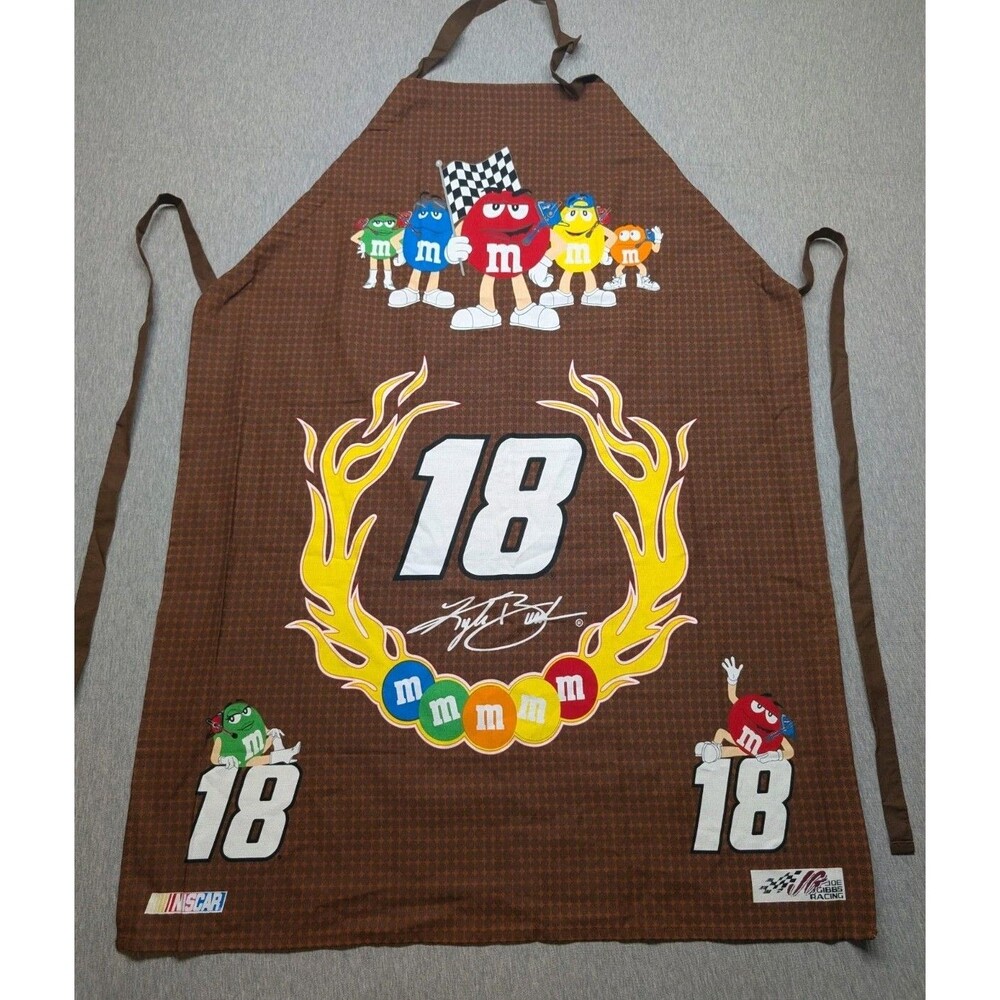 Nascar Apron M&M Kyle Busch #18 Brown Apron   Joe Gibs Racing Team
